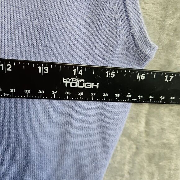 Tailor B Moss Women's Lg 2 Piece Lavender Sweater Vintage Hong Kong Flaw - Picture 12 of 15